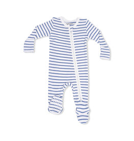 Angel Dear Navy Stripe 2 Way Zipper Footie