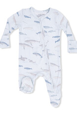 Angel Dear Little Whales 2 Way Zipper Footie