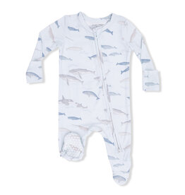 Angel Dear Little Whales 2 Way Zipper Footie
