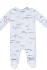 Angel Dear Little Whales 2 Way Zipper Footie