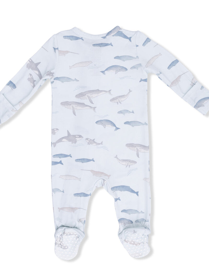 Angel Dear Little Whales 2 Way Zipper Footie