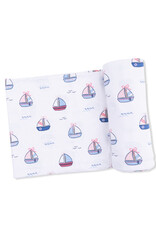 Angel Dear Bubbly Sailboats Pink Swaddle