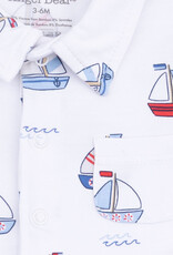 Angel Dear Bubbly Sailboats Blue Polo Shortie