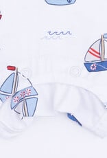 Angel Dear Bubbly Sailboats Blue Polo Shortie
