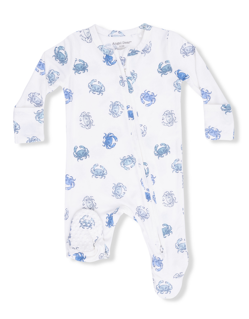 Angel Dear Blue Crabs 2 Way Zipper Footie