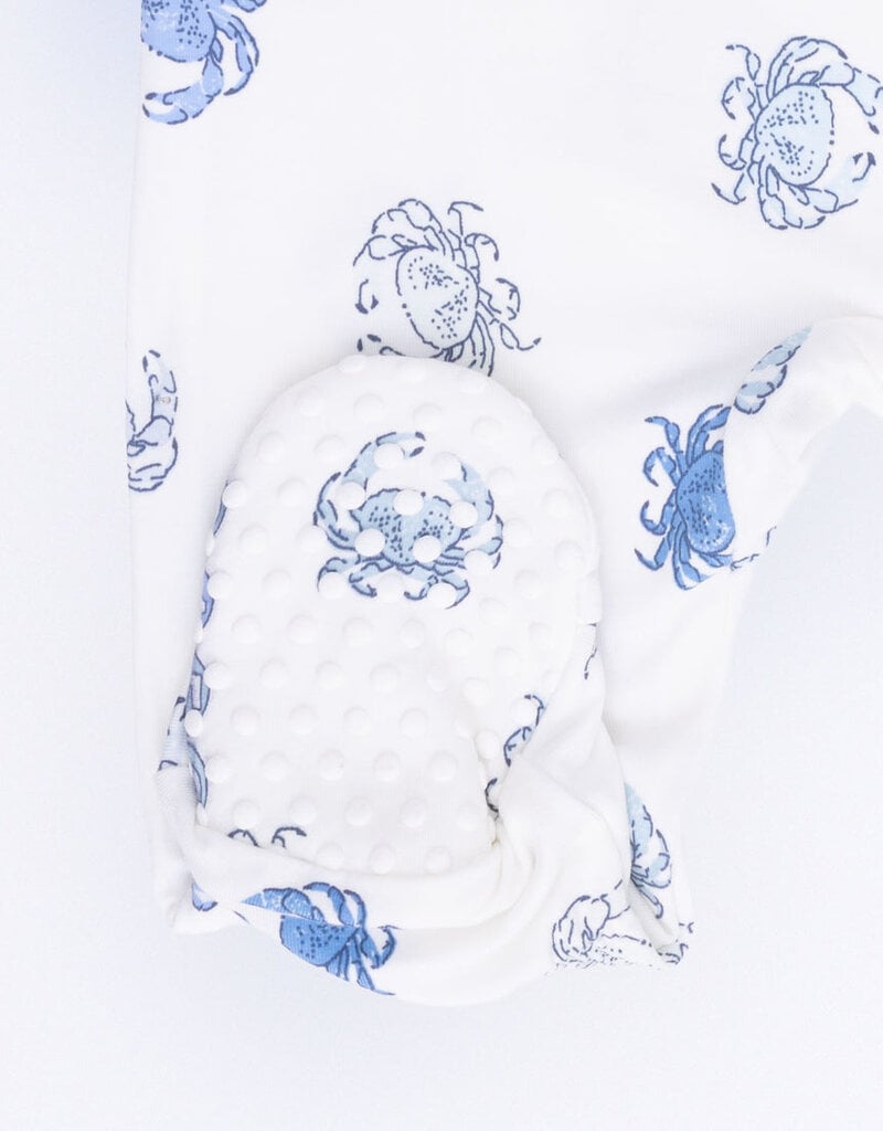 Angel Dear Blue Crabs 2 Way Zipper Footie