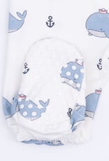 Angel Dear Bubbly Whale Blue 2 Way Zipper Footie