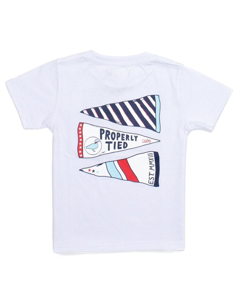 Properly Tied Americana Pennant S/S White