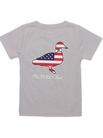 Properly Tied SALE. Americana Logo S/S Tee Ice Grey