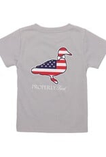 Properly Tied Americana Logo S/S Tee Ice Grey