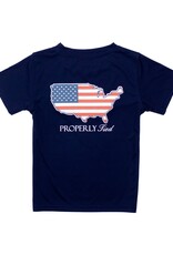 Properly Tied Performance Tee S/S Old Glory River Blue