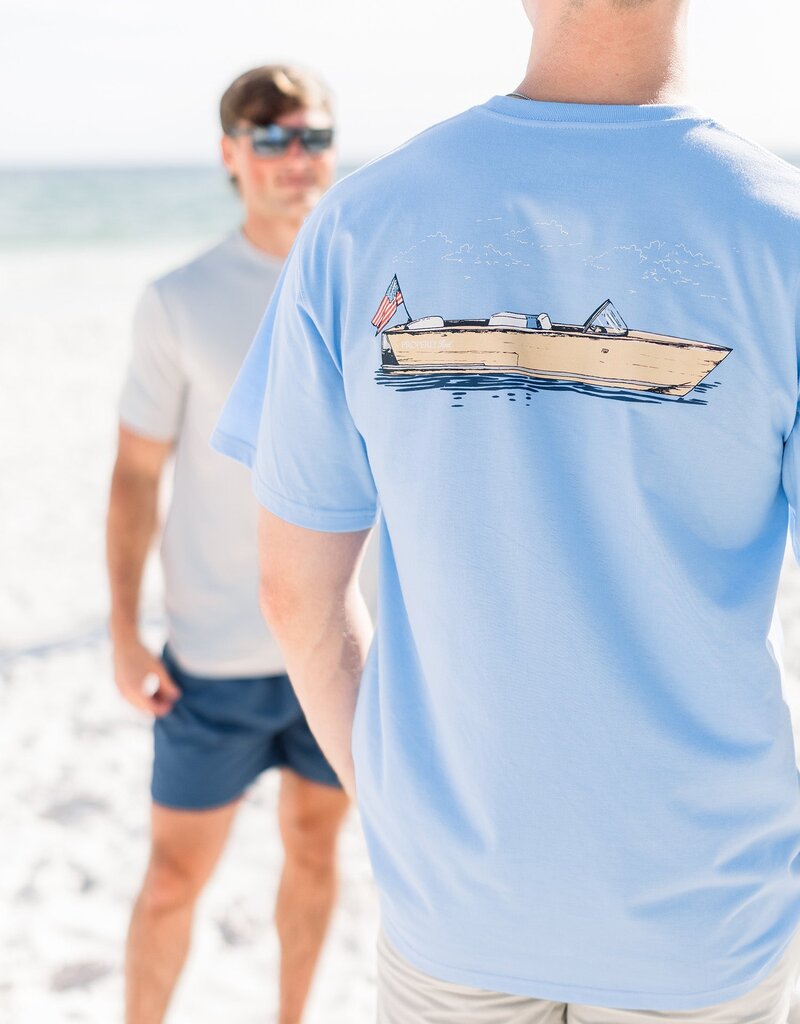 Properly Tied Mens Boating Tradition S/S Tee Light Blue