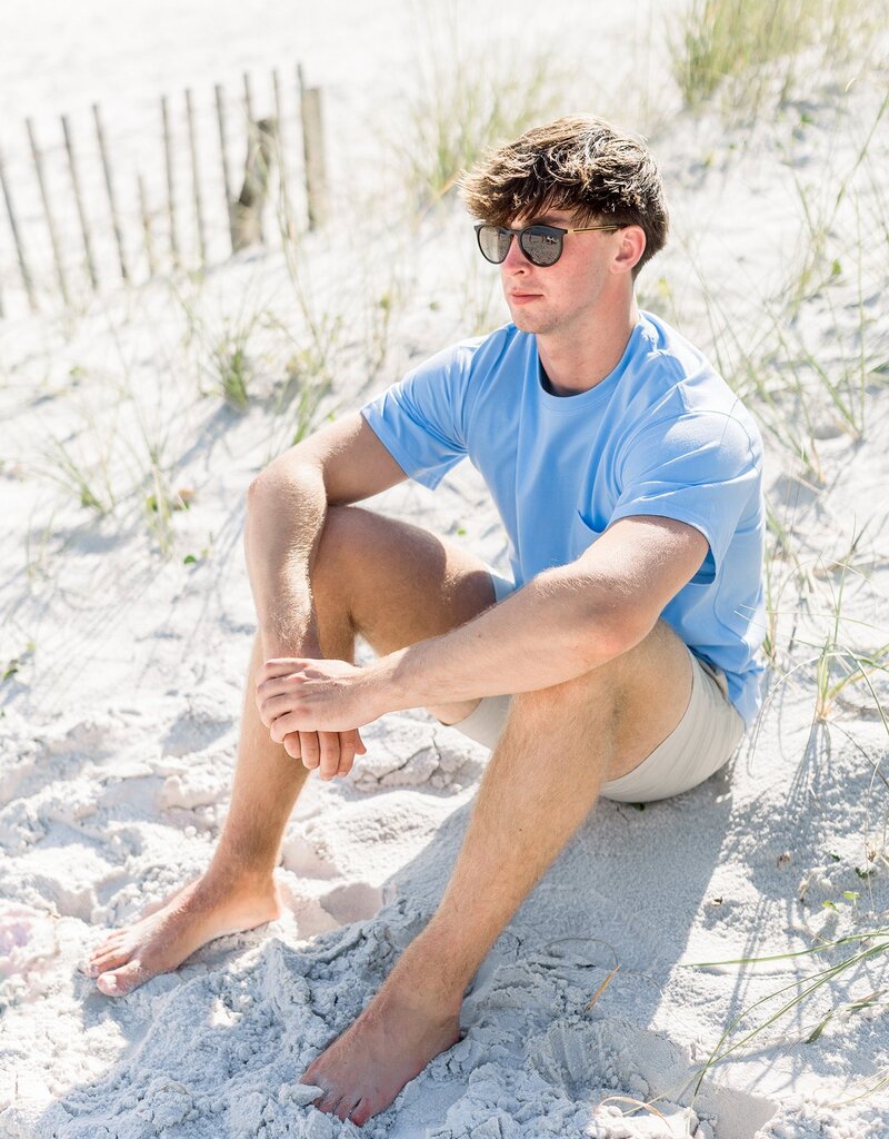 Properly Tied Mens Boating Tradition S/S Tee Light Blue