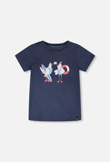 Deux par Deux Organic Cotton S/S T-Shirt Blue Seagull