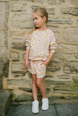 Deux par Deux French Terry Sweatshirt Pink Printed Daisies