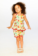 Deux par Deux Viscose Shorts White Daffodil Print