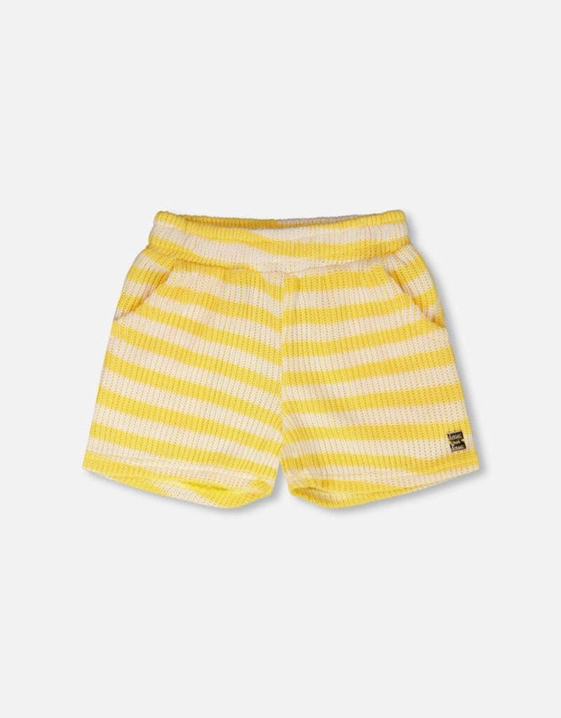 Deux par Deux Striped Shorts Yellow And White