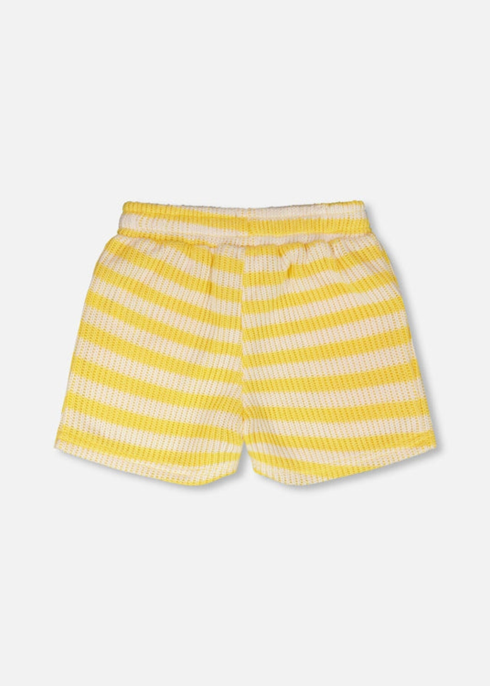 Deux par Deux Striped Shorts Yellow And White