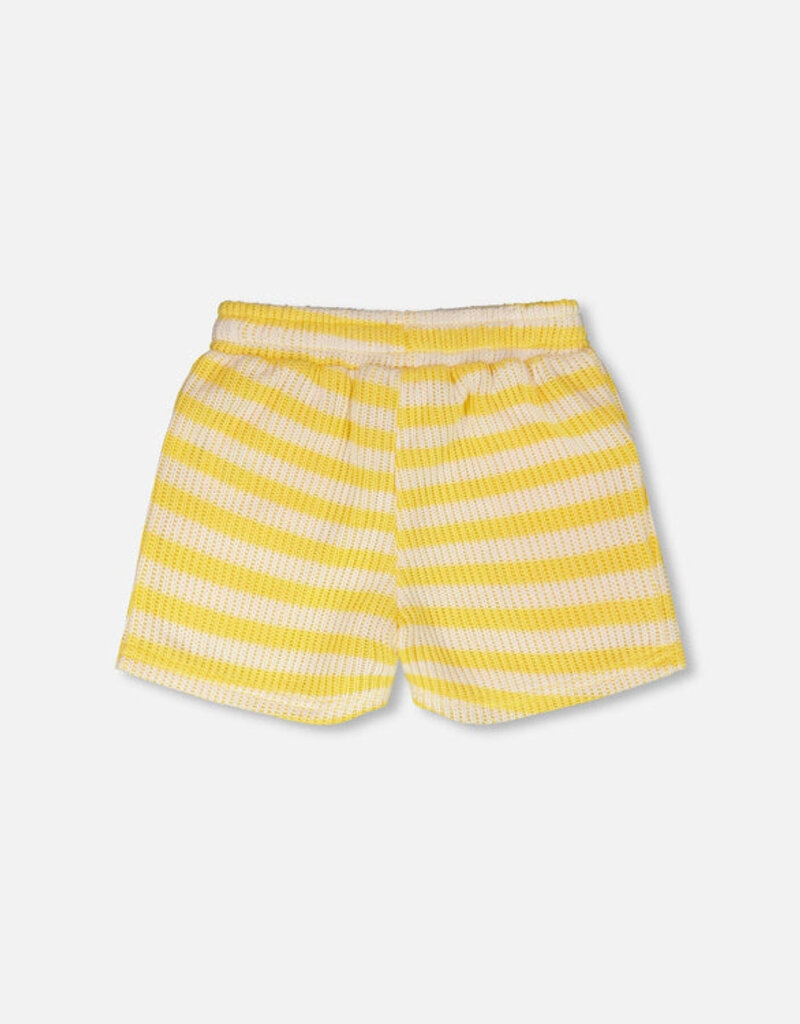Deux par Deux Striped Shorts Yellow And White