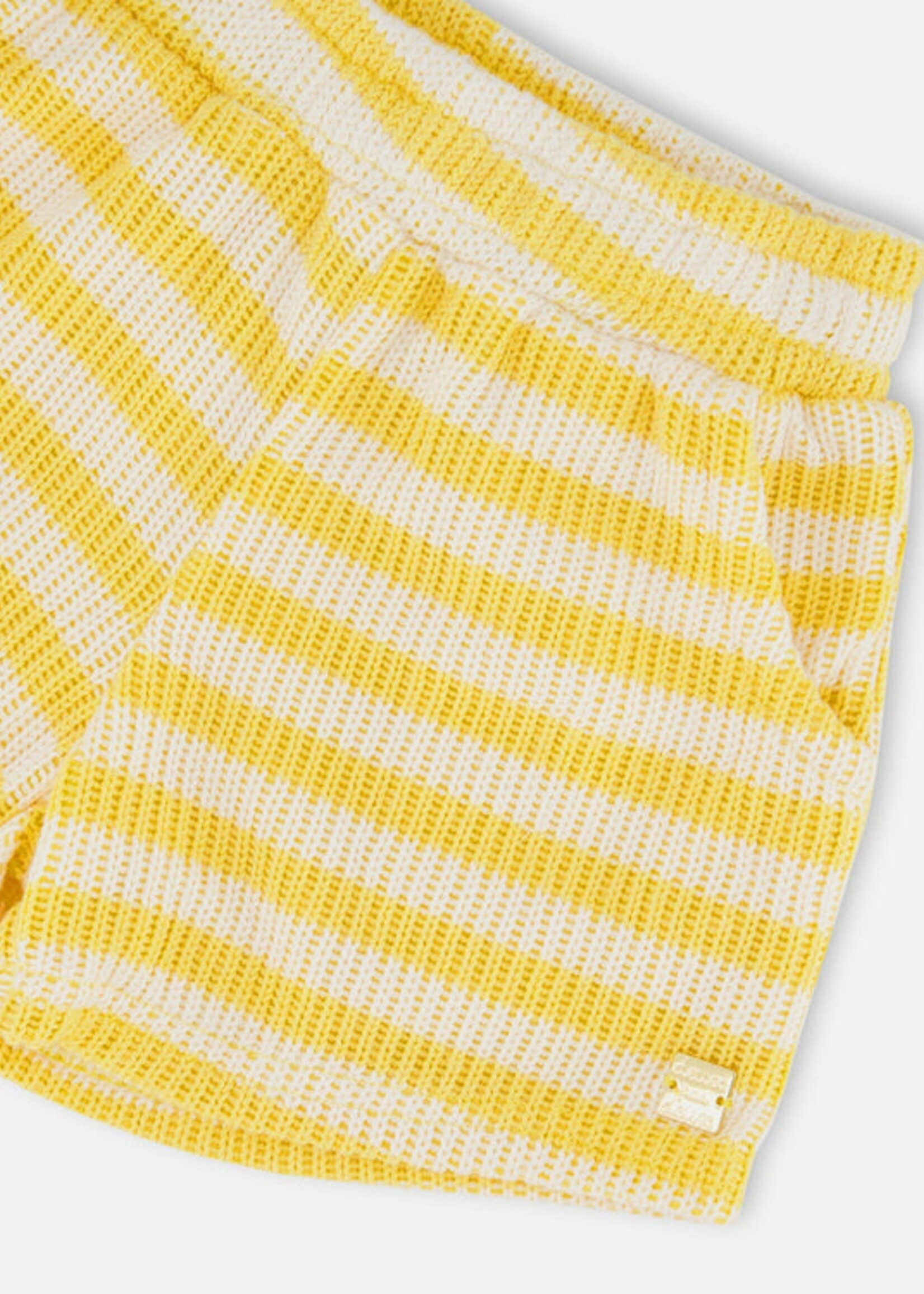 Deux par Deux Striped Shorts Yellow And White