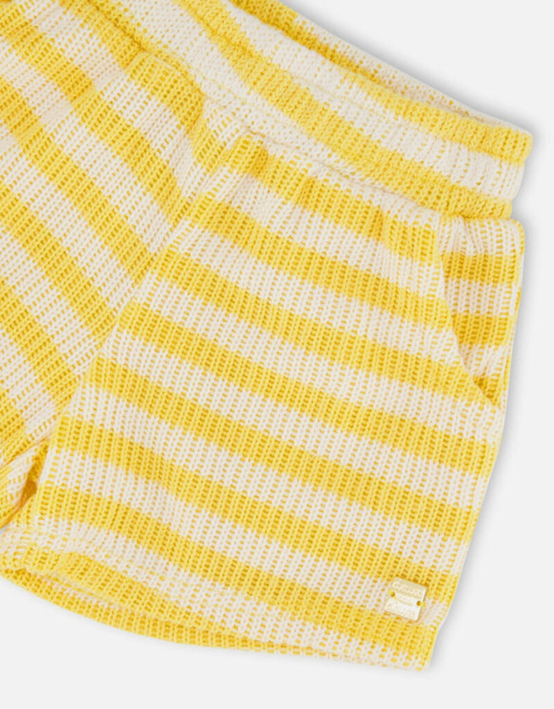 Deux par Deux Striped Shorts Yellow And White