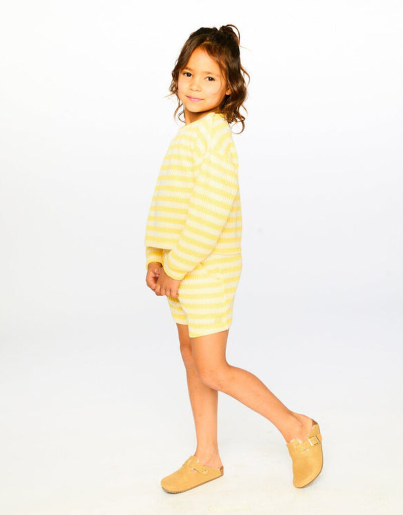 Deux par Deux Striped Shorts Yellow And White