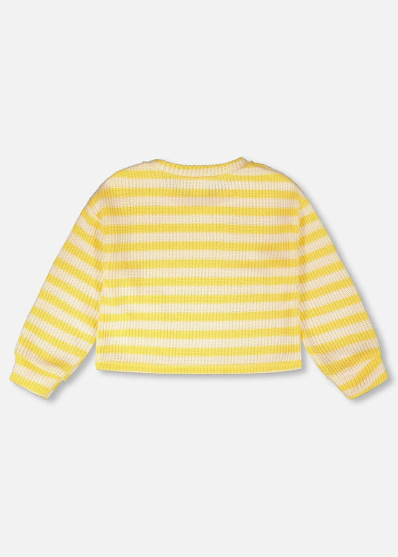 Deux par Deux Striped Sweater Yellow And White