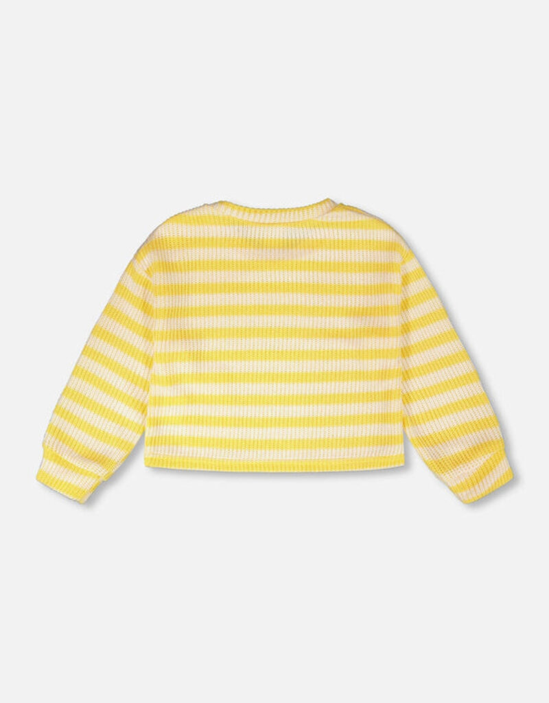 Deux par Deux Striped Sweater Yellow And White