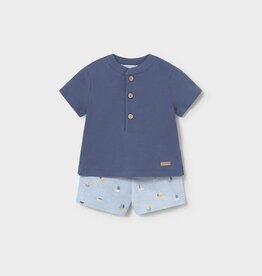 Mayoral SALE Sailboat Print Short Shirt Set