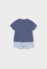 Mayoral Sailboat Print Short Shirt Set