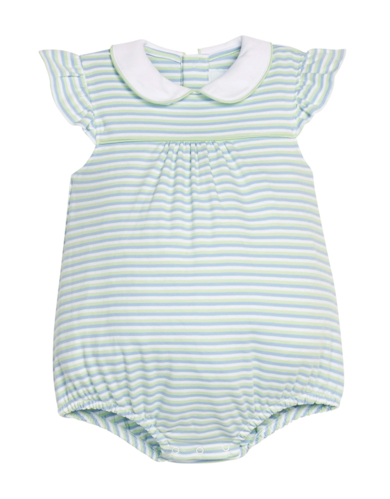 Little English Angel Sleeve Peter Pan Bubble Greenview Stripe