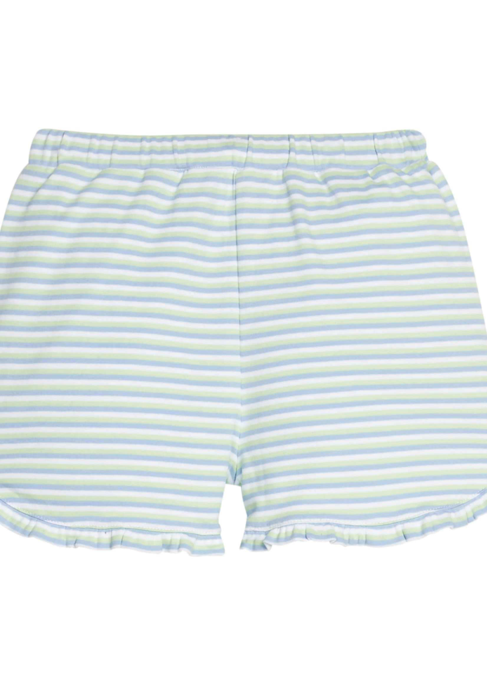 Little English Tulip Knit Short Greenview Stripe