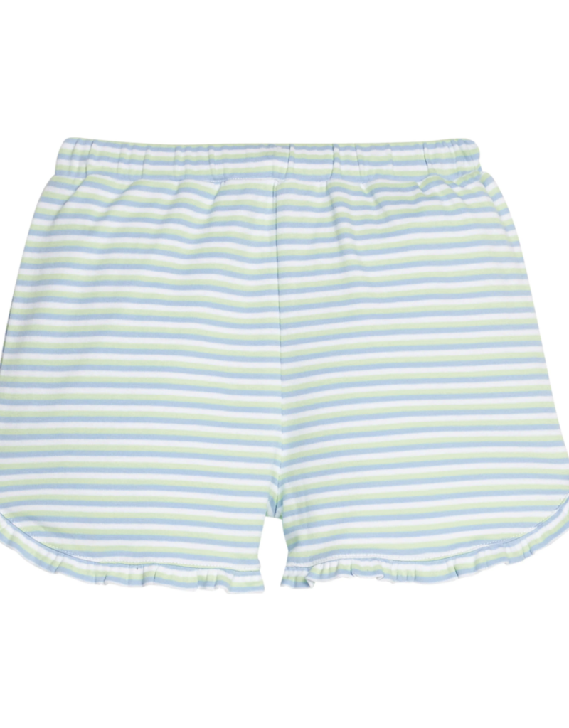 Little English Tulip Knit Short Greenview Stripe