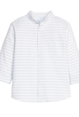Little English Mandarin Collar Roll Sleeve Shirt Savannah Stripe