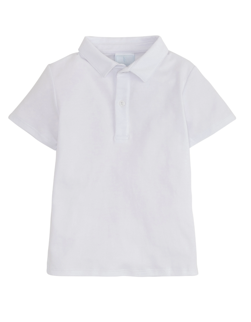 Little English Short Sleeve Polo White