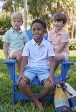 Little English Short Sleeve Polo White