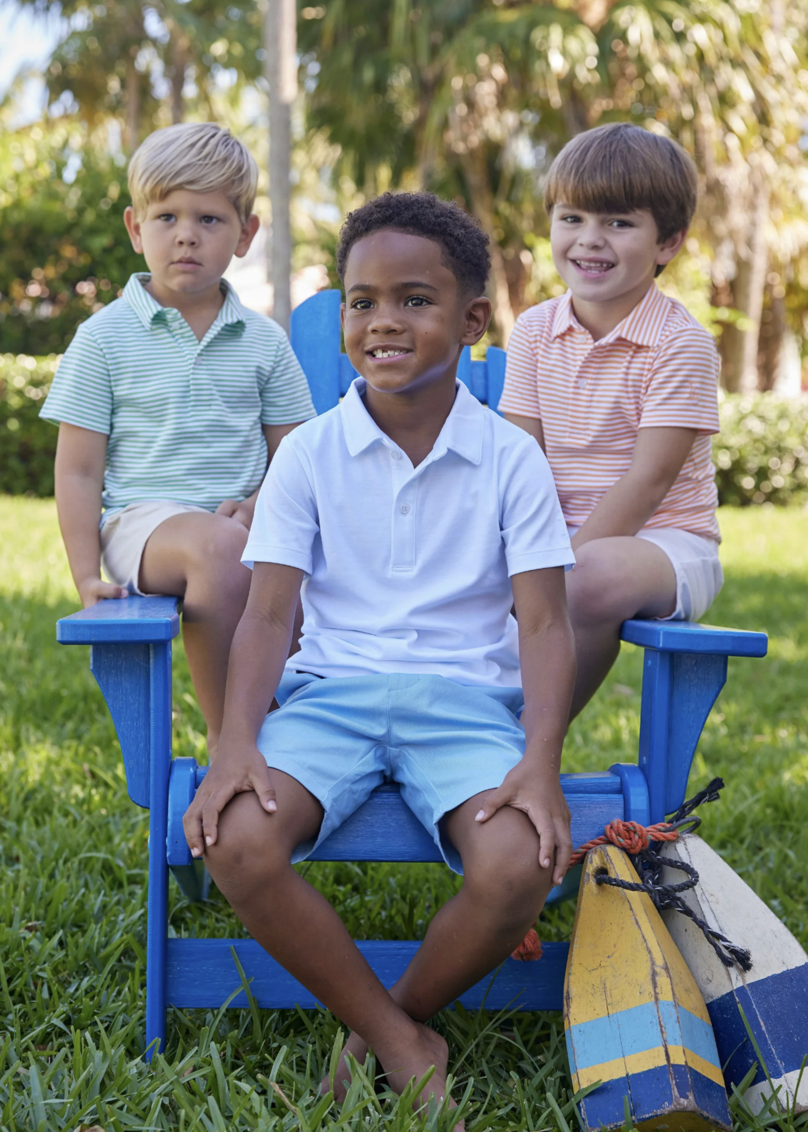 Little English Short Sleeve Polo White
