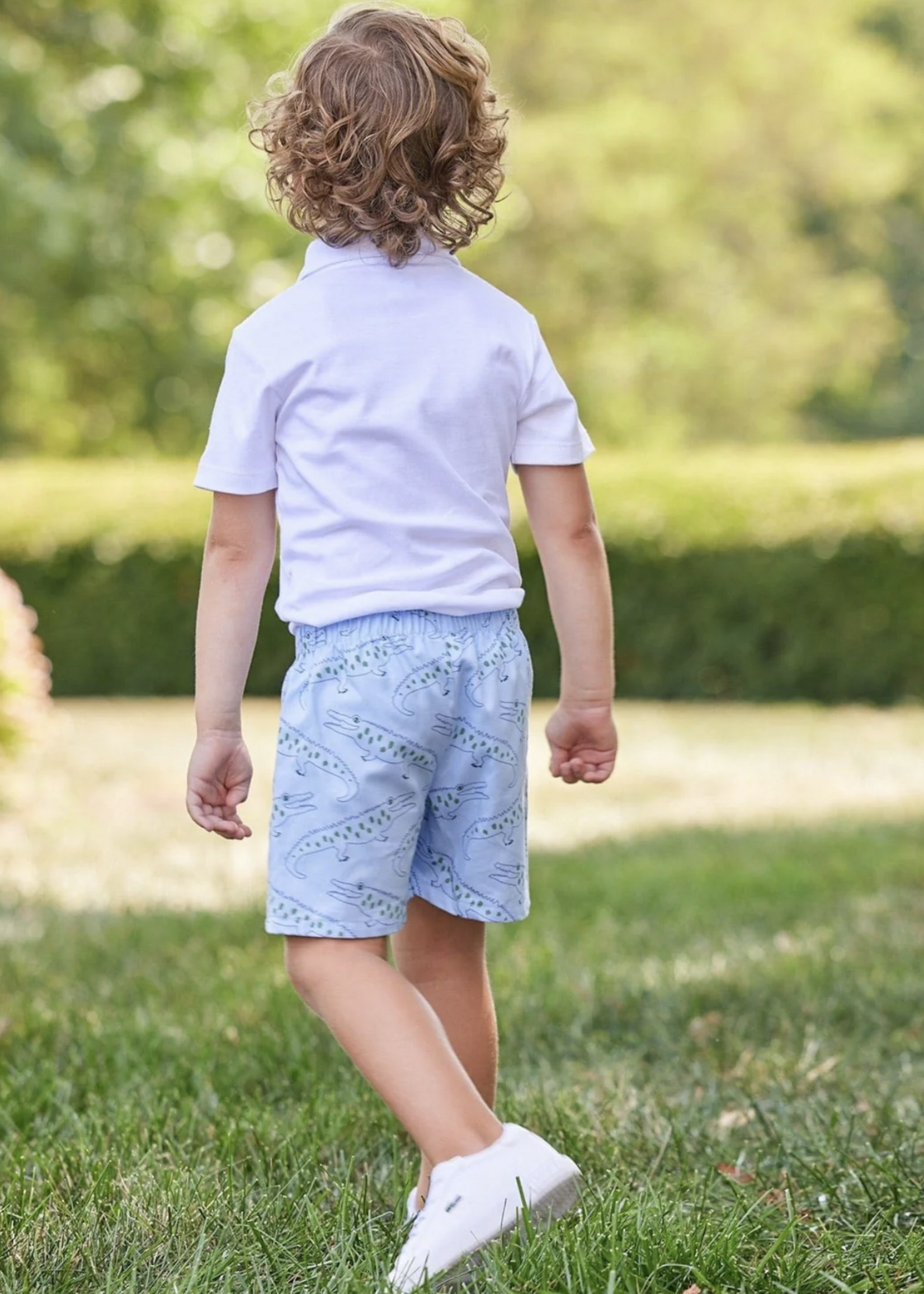 Little English Short Sleeve Polo White
