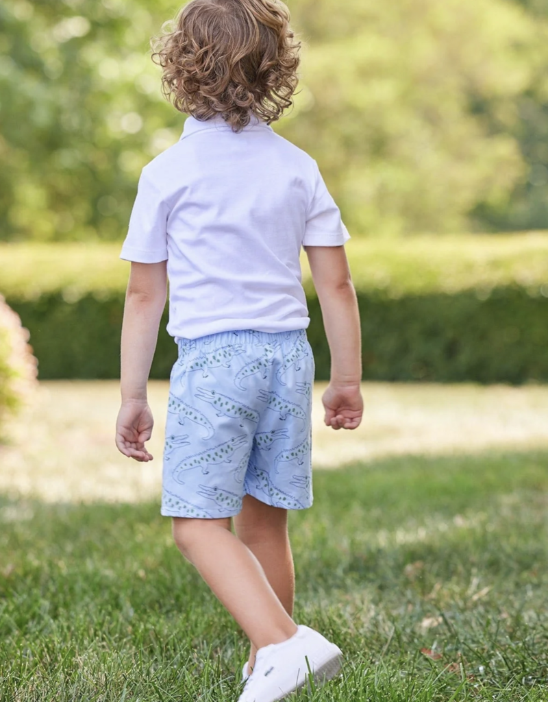 Little English Short Sleeve Polo White