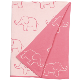 Little English Nursery Blanket - Pink Elephant Pink Elephant