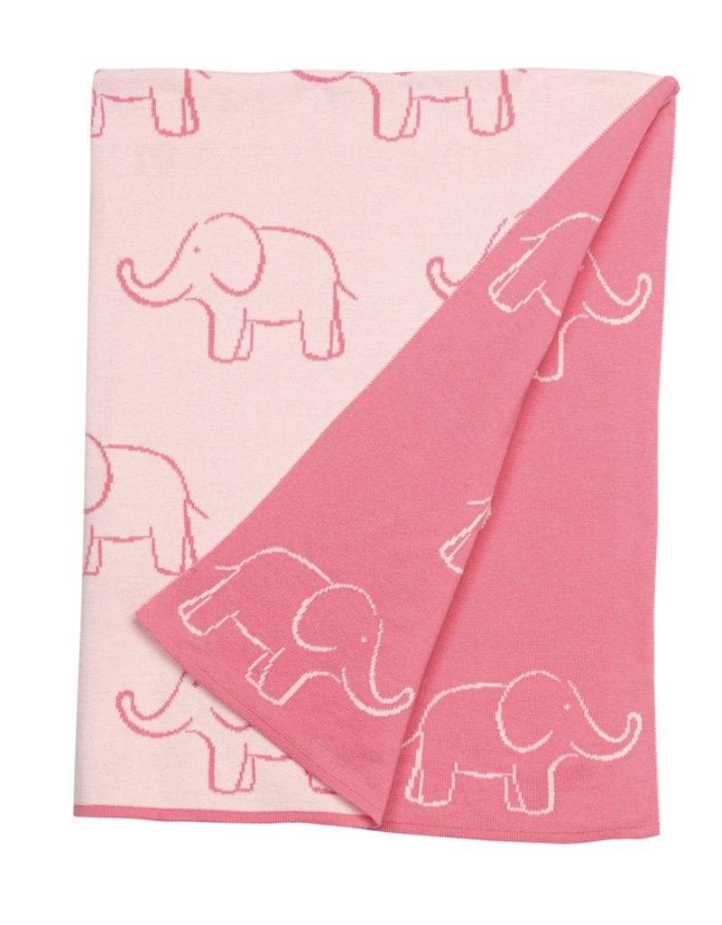 Little English Nursery Blanket - Pink Elephant Pink Elephant
