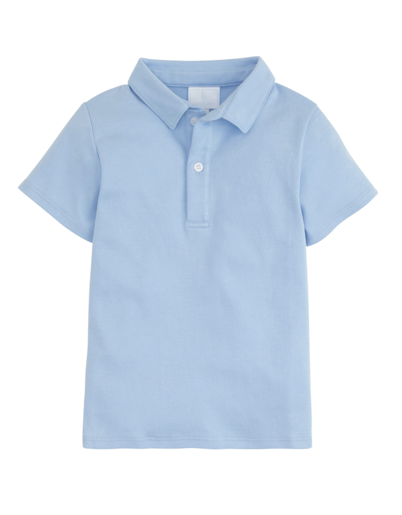 Little English Short Sleeve Polo Light Blue