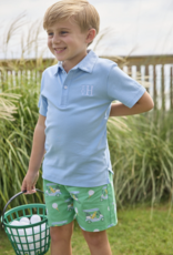 Little English Short Sleeve Polo Light Blue