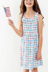 Mila & Rose Patriotic Picnic Ruffle Cross Back Dress