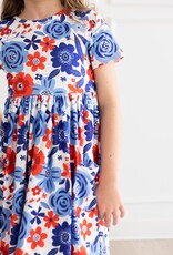 Mila & Rose Happy 4th Floral S/S Pocket Twirl Dress