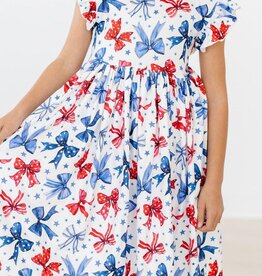 Mila & Rose Born to Sparkle Flutter Sleeve Twirl Dress