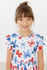 Mila & Rose Born to Sparkle Flutter Sleeve Twirl Dress