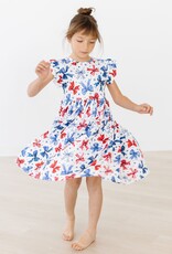Mila & Rose Born to Sparkle Flutter Sleeve Twirl Dress