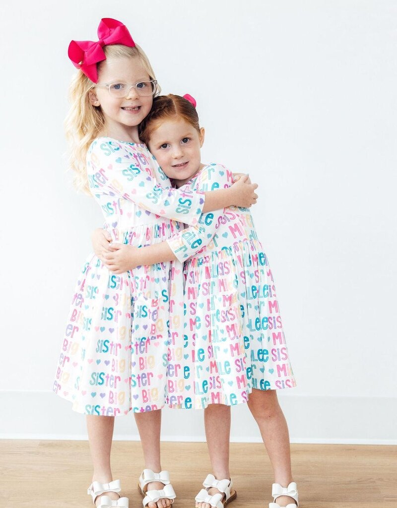 Mila & Rose Big Sister3/4 Sleeve Pocket Twirl Dress