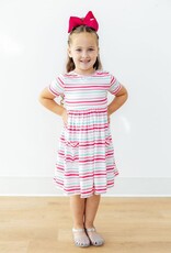 Mila & Rose Pastel Stripes S/S Pocket Twirl Dress